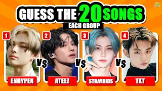 KPOP GROUP SONG #1: ENHYPEN vs STRAYKIDS vs ATEEZ vs TXT - MALE EDITION