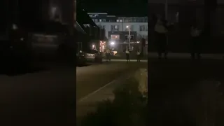 Police violence in Leeuwarden, Netherlands tonight as police draws guns at human rights protesters