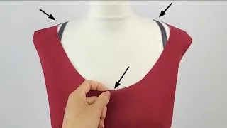 💥 How to fix an oversized Neckline | Sewing Tips and Tricks to repair wide collar