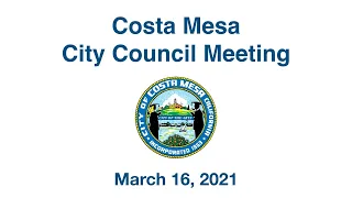 City Council Meeting 3-16-21