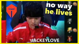 Jackeylove in disbelief how Unlucky he is