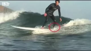 Surfing Basics - Pop Up, Drop, Trim & Turn. Goofy Version.