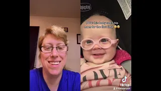 Amanda Reacts: Baby gets glasses and sees mom for the first time