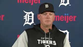 Manager A.J. Hinch speaks after Detroit Tigers announce firing of GM Al Avila