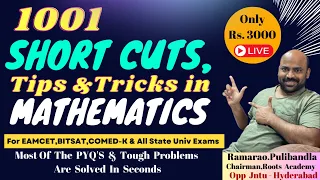 1001 Short Cuts,Tips & Tricks in Mathematics For Eamcet Bitsat & Comed-k.