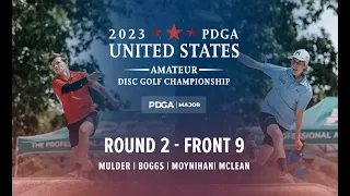 2023 PDGA U.S. Amateur Disc Golf Championships | R2F9 | Mulder, Boggs, Moynihan, McLean