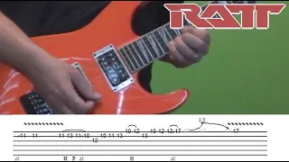 RATT - You're in Love - Guitar Solo Lesson with Tabs!