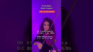 In the Stars🥹, Benson Boone Violin Tutorial by Susan Holloway #shorts