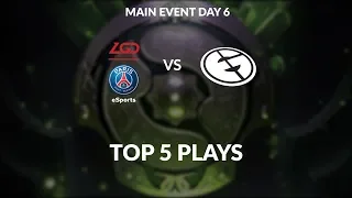 PSG LGD vs Evil Geniuses Top 5 plays The International 2018 Finals day