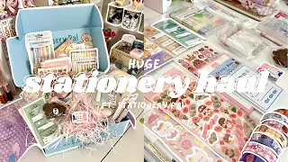 huge stationery haul ft. stationery pal 📓 | cozy + aesthetic unboxing, reorganizing, asmr
