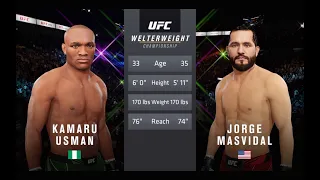 UFC:4 261 Free Fight: Kamaru Usman vs Jorge Masvidal !!!!