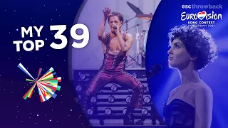 Eurovision 2021 🇳🇱: MY TOP 39 (2 years later)