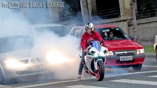 Yamaha R1 INSANE sound - Straight pipes, Burnouts and revs!