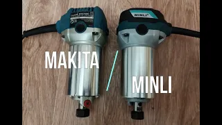 Кромочные фрезеры Minli и Makita RT0700C. Сравнение работы