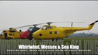 Whirlwind, Wessex & Sea King - Historic Helicopters - Duxford Battle of Britain Airshow 2021 arrival