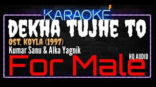 Karaoke Dekha Tujhe To For Male HQ Audio - Kumar Sanu & Alka Yagnik Ost. Koyla (1997)