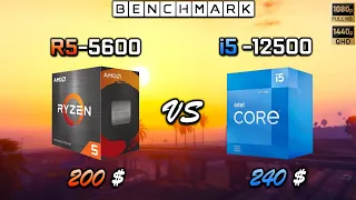 Ryzen 5600 vs Intel i5 12500 // Benchmark // Test in 7 Games