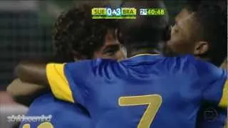 Gols - Suécia 0 x 3 Brasil - Amistoso Internacional - 15/08/2012 - Globo HD