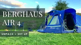 Berghaus Air 4 tent | Unpack & Set up | Carpet & Footprint | Tent unboxing