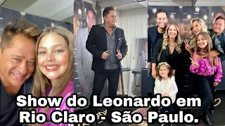 Poliana, Pedro Leonardo e família no show do Leonardo em Rio Claro - São Paulo.