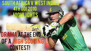 High Scoring Contest Finishes Of With Last Ball Drama! | South Africa V Windies | 4th ODI 2010 | HLS