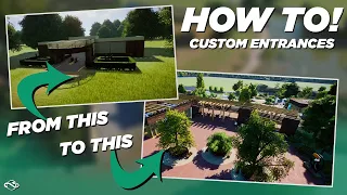 How To Build Custom Entrance | Entrance Building Tips | Planet Zoo Hints, Tips & Tutorials | HOW TO!