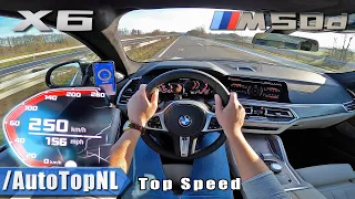 BMW X6 G06 M50d *QUAD TURBO* TOP SPEED on AUTOBAHN NO SPEED LIMIT by AutoTopNL