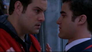 Glee - Blaine confronts Karofsky about Kissing Kurt 2x06