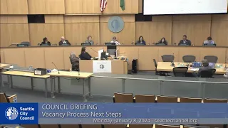 Seattle City Council Briefing 1/8/2024