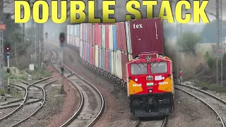 Diesel VS Electric | Double Stack Container Freight with WAG-9 & WDG-4G | Indian Railways