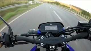 Top speed da fazer 250 2020 com pinhão 16 162km/h