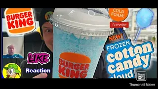 Reaction to Burger King® FROZEN COTTON CANDY CLOUD Review 🍔👑🥶🍬☁️ Am I On Cloud 9? 🤔🕵️‍♂️