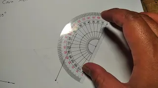 Cara melukis sudut dengan busur. Menggambar sudut 110°