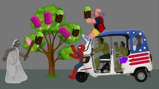 Granny Vs Spider Man, Hulk Funny Animation - Drawing Cartoons 2 HD