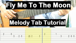 Fly Me To The Moon Guitar Lesson Melody Tab Tutorial Guitar Lessons for Beginners