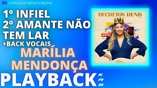 INFIEL + AMANTE NÃO TEM LAR + BACK VOCAIS   MARÍLIA MENDONÇA   PLAYBACK KARAOKE INSTRUMENTAL