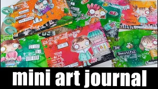 mini art journal | bright & colorful pages from start to finish !