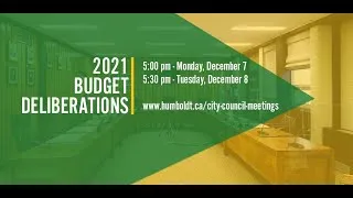 Day 2: 2021 Budget Deliberations - December 8, 2020