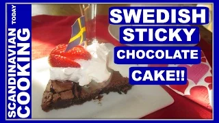 How To Make Swedish Sticky Chocolate Cake Recipe 😋 Kladdkaka