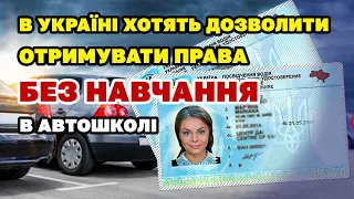 Отримати посвідчення водія (права) БЕЗ НАВЧАННЯ в автошколі планують дозволити в Україні.