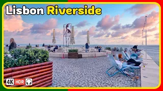 🇵🇹 [4K WALK] Lisbon Riverside Walk - Portugal Walking Tour 2024 - 4K HDR