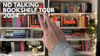 ASMR 📚 No Talking Bookshelf Tour - Book Tapping & Scratching