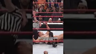 The Rock and Kurt Angle's Botched Kickout #shorts