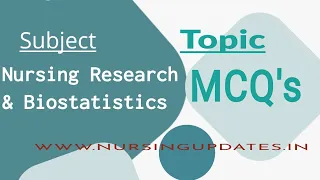 Nursing Research and Bio-Statistics 50 MCQ's.