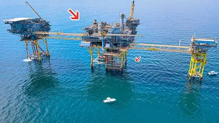 Solo Fishing This GIANT Gas Rig For Dinner!