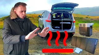 WINTER CAR CAMPING PREP | Adding HEATING To My MICRO CAMPER | EcoFlow Delta 2