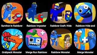 Survivor In Rainbow Monster, Rainbow Impostor, Rainbow Friends, Hide And Seek, Rainbow Craft