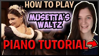 How To Play "Musetta's Waltz" by Puccini - Easy Piano (Synthesia) [Piano Tutorial] [HD]