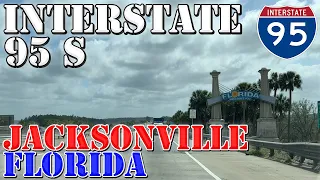 I-95 South - Georgia State Line to Jacksonville - Florida - 4K Highway Drive