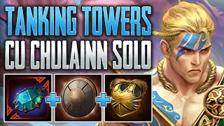 NEMEAN BLOCKS TOWER SHOTS! Cu Chulainn Solo Gameplay (SMITE Conquest)